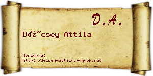 Décsey Attila névjegykártya