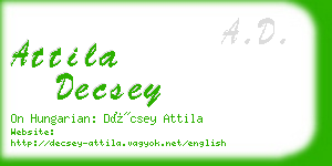 attila decsey business card